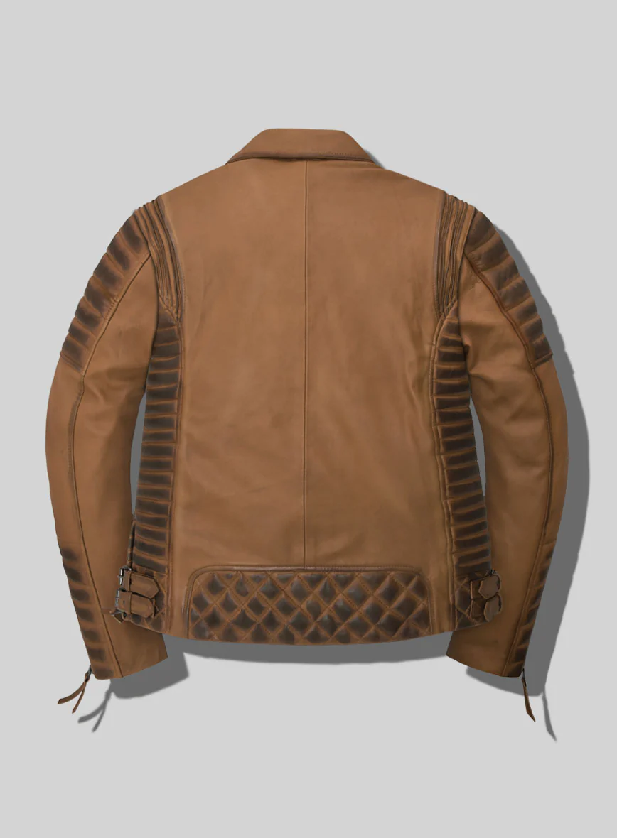 Outlaw Burnt Tan Leather Jacket - Image 3