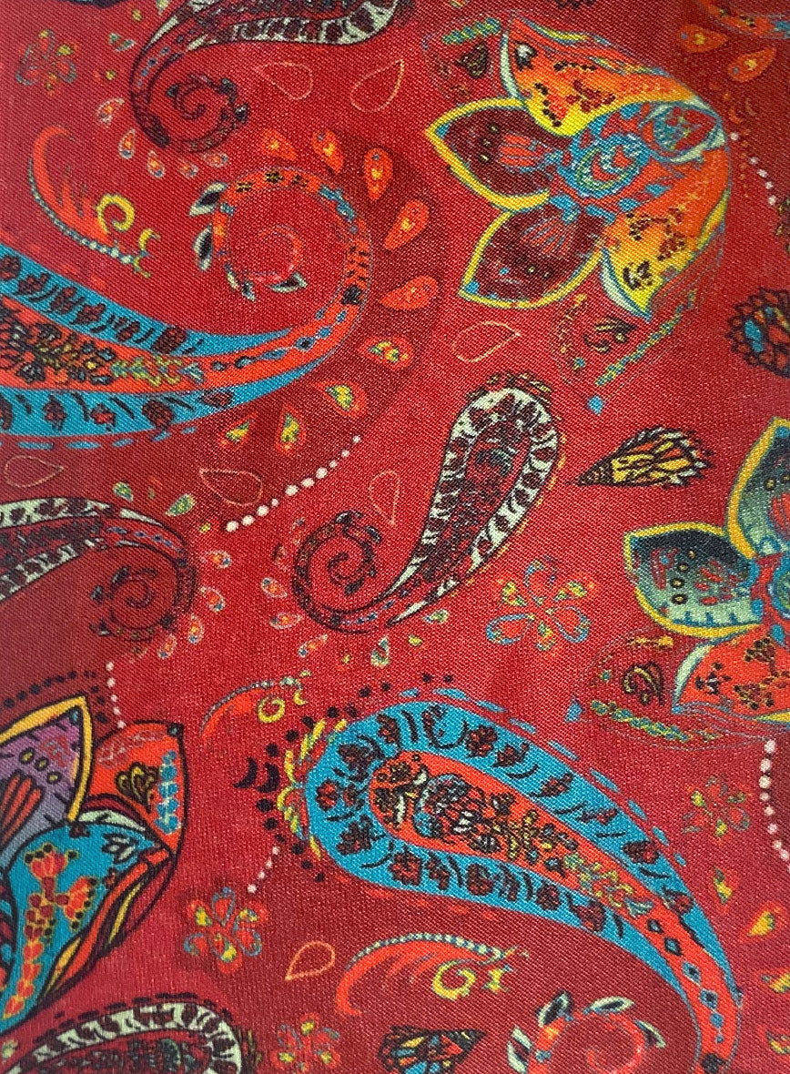 Paisley Italian Ruby Tie - Image 2