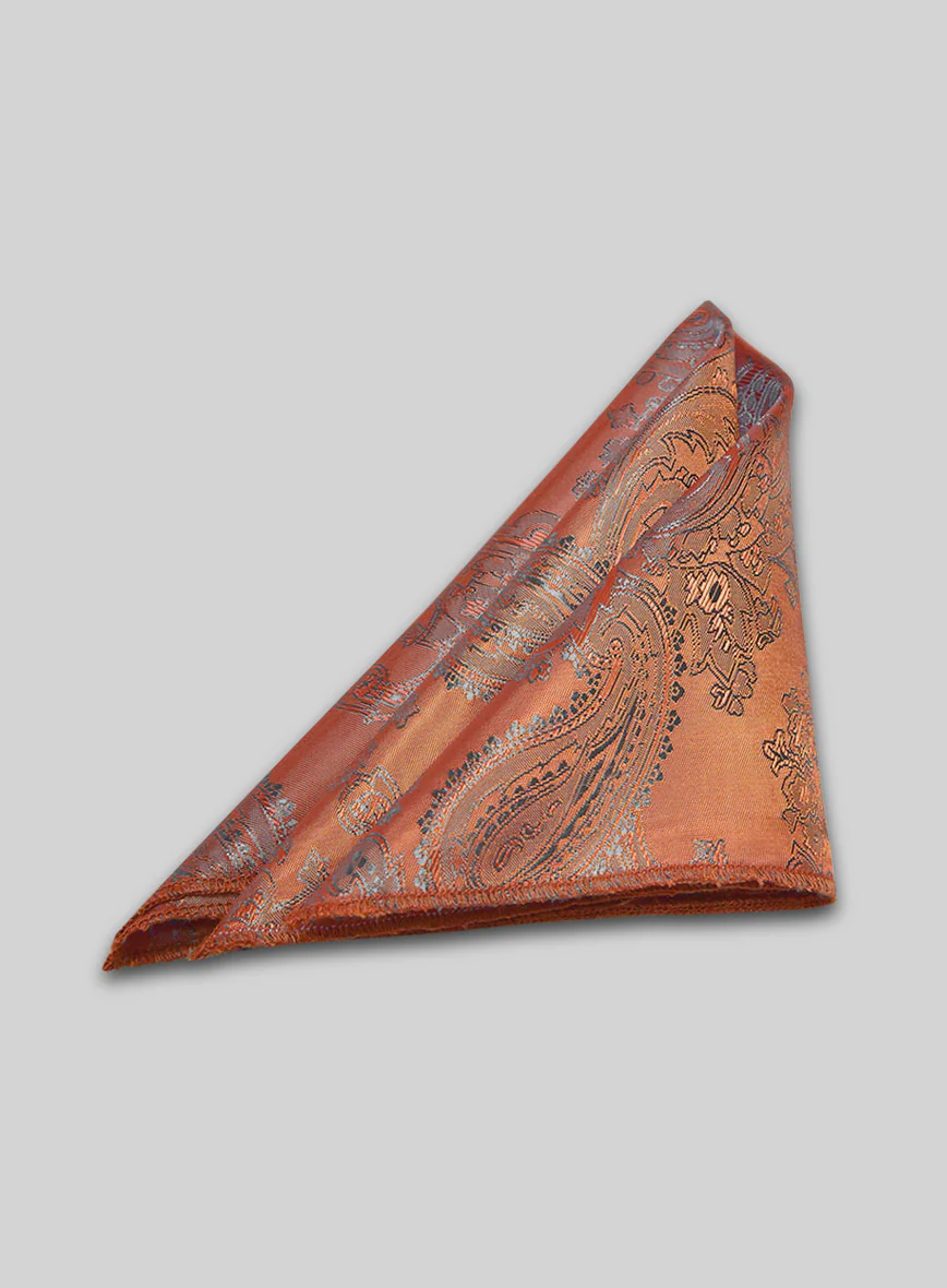 Paisley Pocket Square -Copper - Image 2