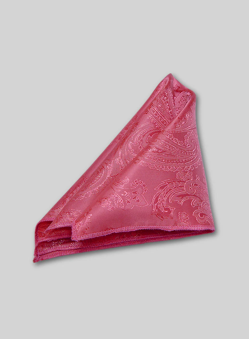 Paisley Pocket Square - French Pink - Image 2
