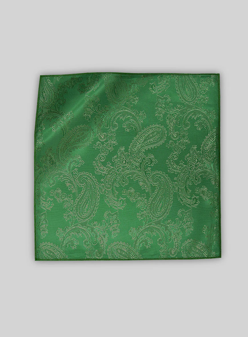 Paisley Pocket Square - Green - Image 3