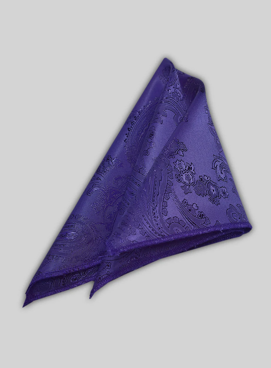 Paisley Pocket Square - Ink Blue - Image 2