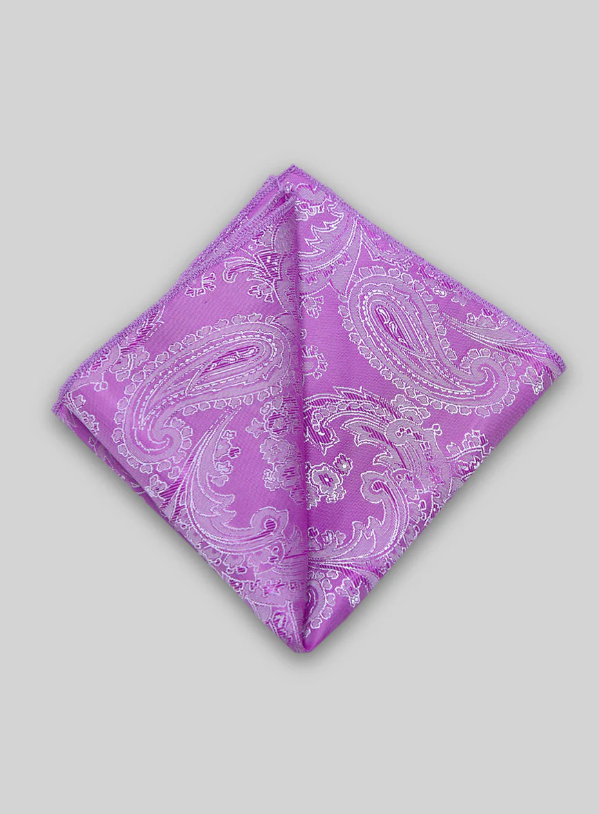 Paisley Pocket Square - Lilac - Image 2