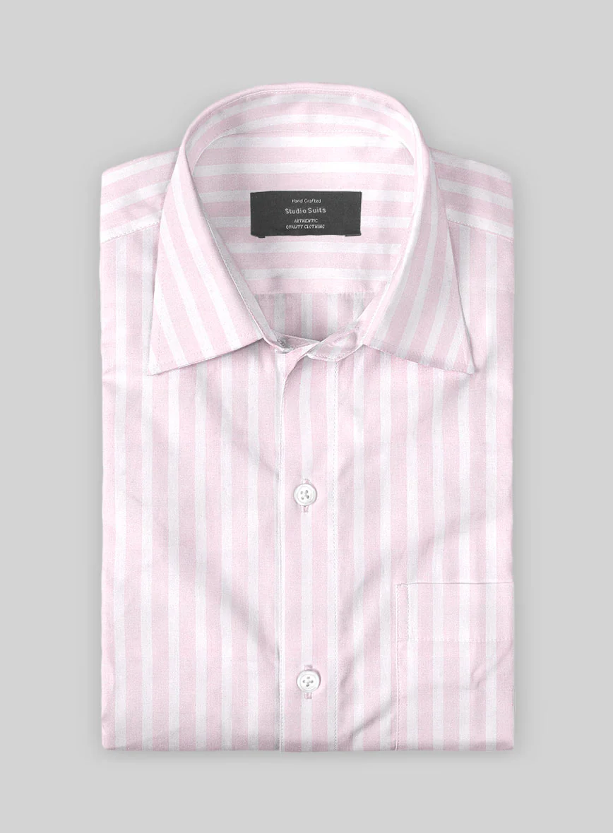 Pastel Pink Cotton Lycra Shirt