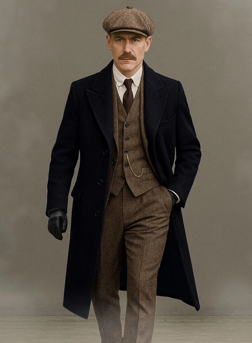 Peaky Blinders Blue Wool Overcoat