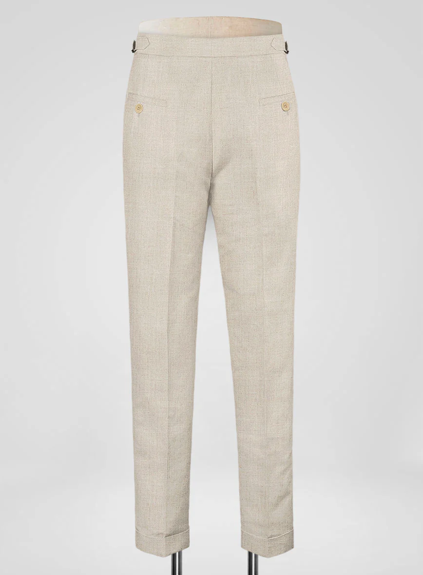 Barn Beige Linen Highland Trousers - Image 3