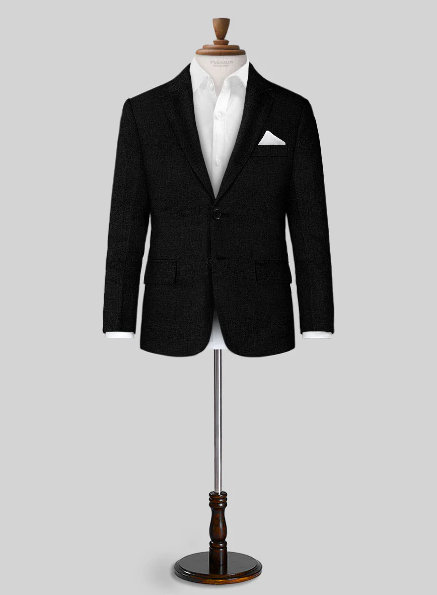Black Linen Boys Suit - Image 2