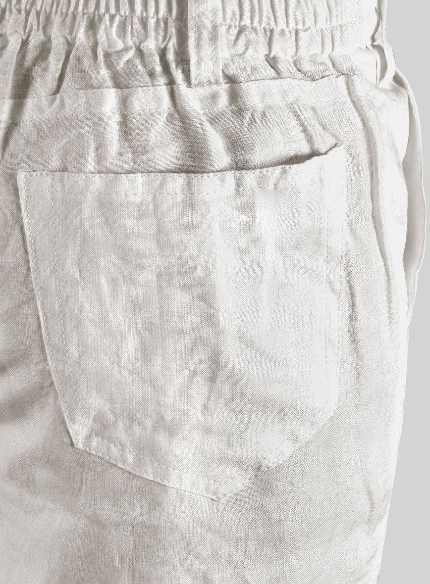 Pure Linen Drawstring Pants - Image 3