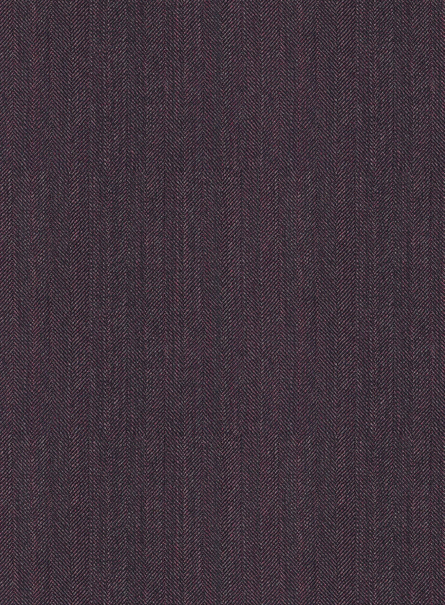 Purple Herringbone Wool Suit - Image 7