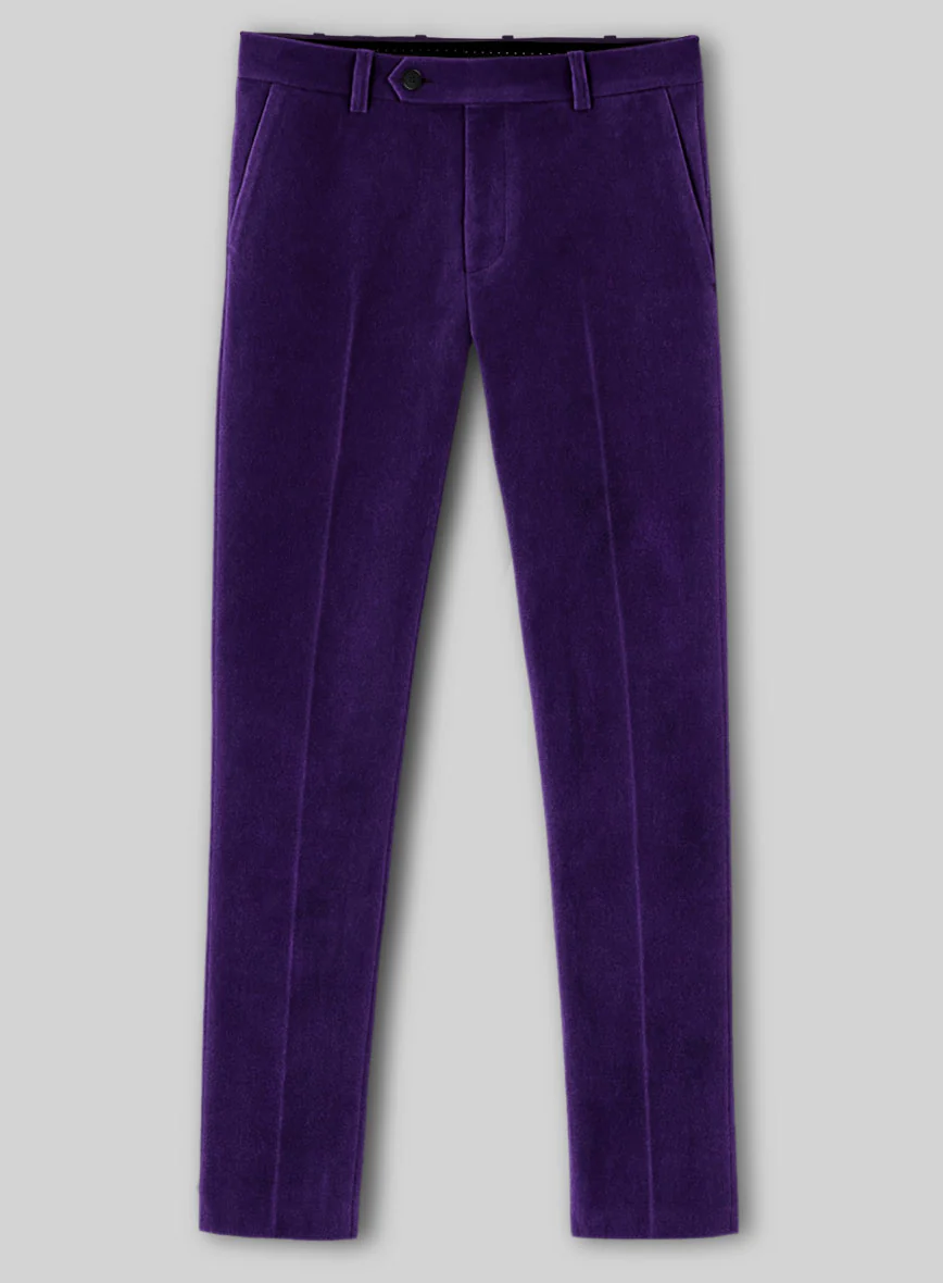 Purple Velvet Double Breasted Tuxedo Suit - Image 6