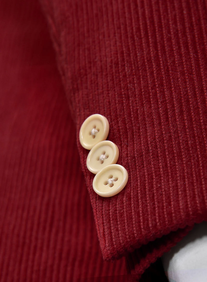 Red Corduroy 3 Piece Suit - Image 5