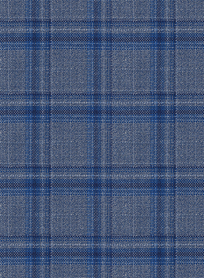 Reda Agodi Blue Checks Wool Jacket - Image 3