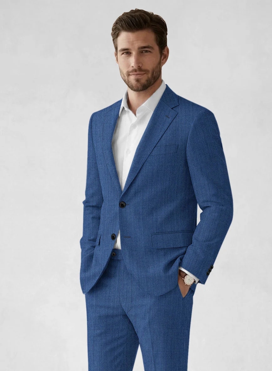 Reda Artic Blue Wool Jacket - Image 2