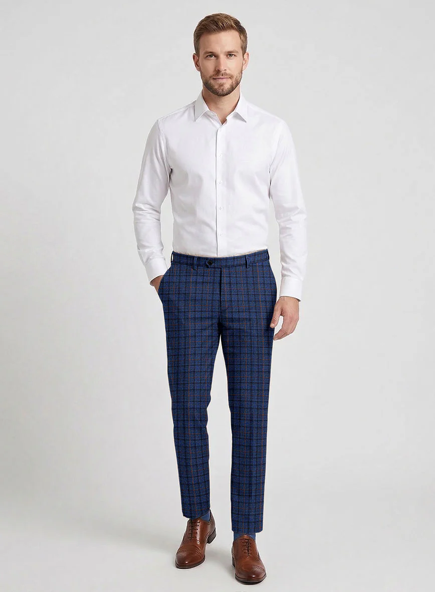Reda Azul Blue Checks Wool Suit - Image 7
