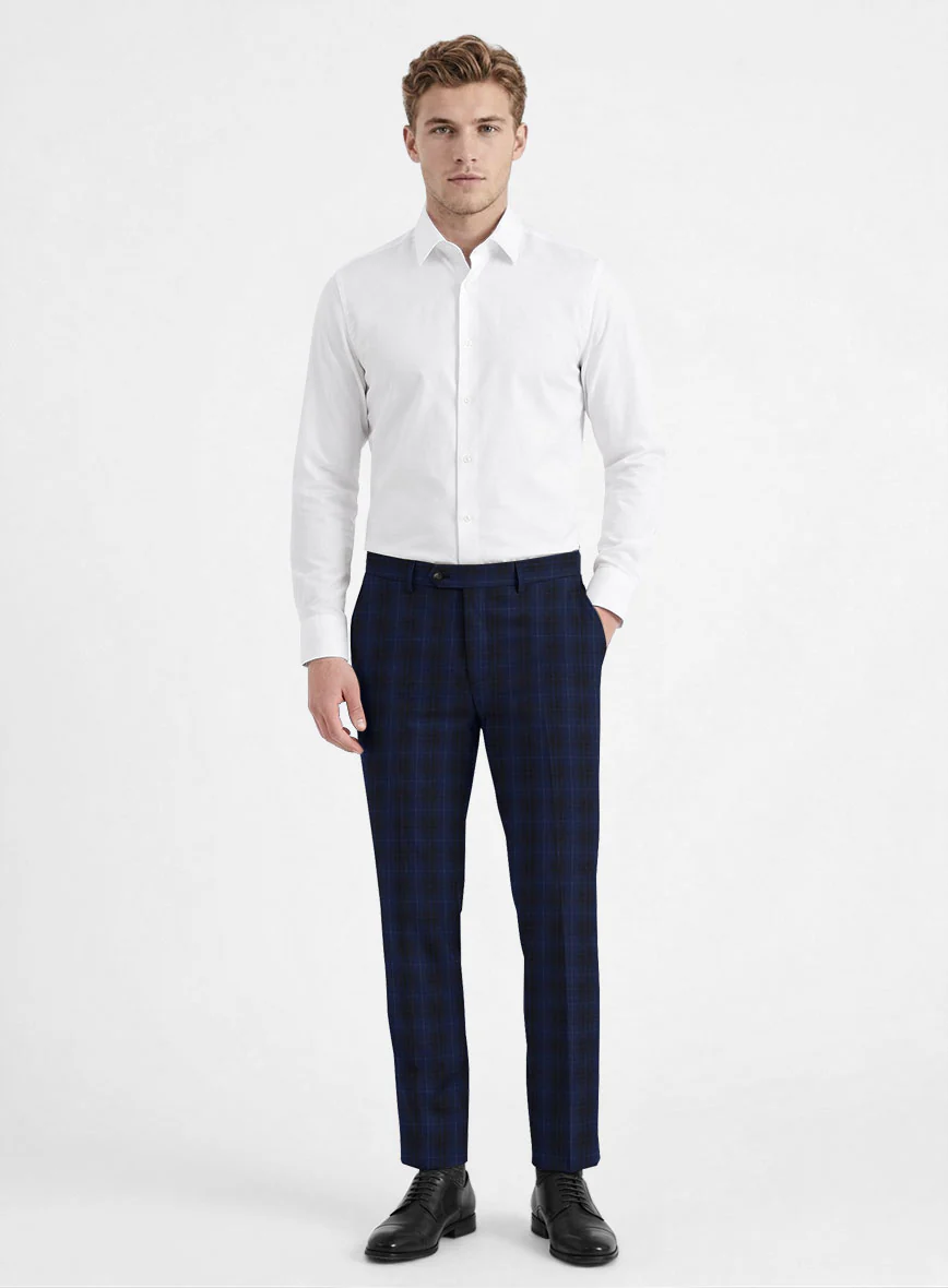 Reda Ballio Blue Checks Wool Suit - Image 5
