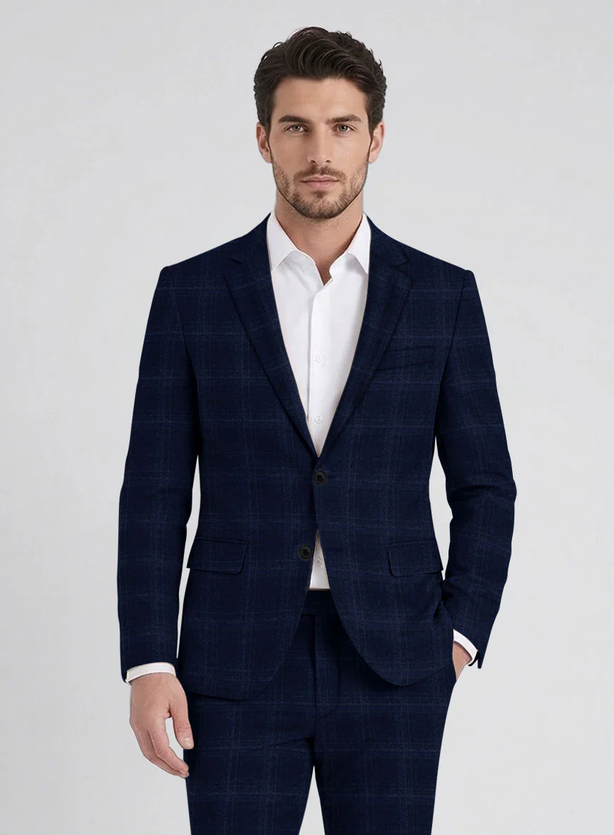 Reda Berato Blue Checks Wool Suit - Image 3