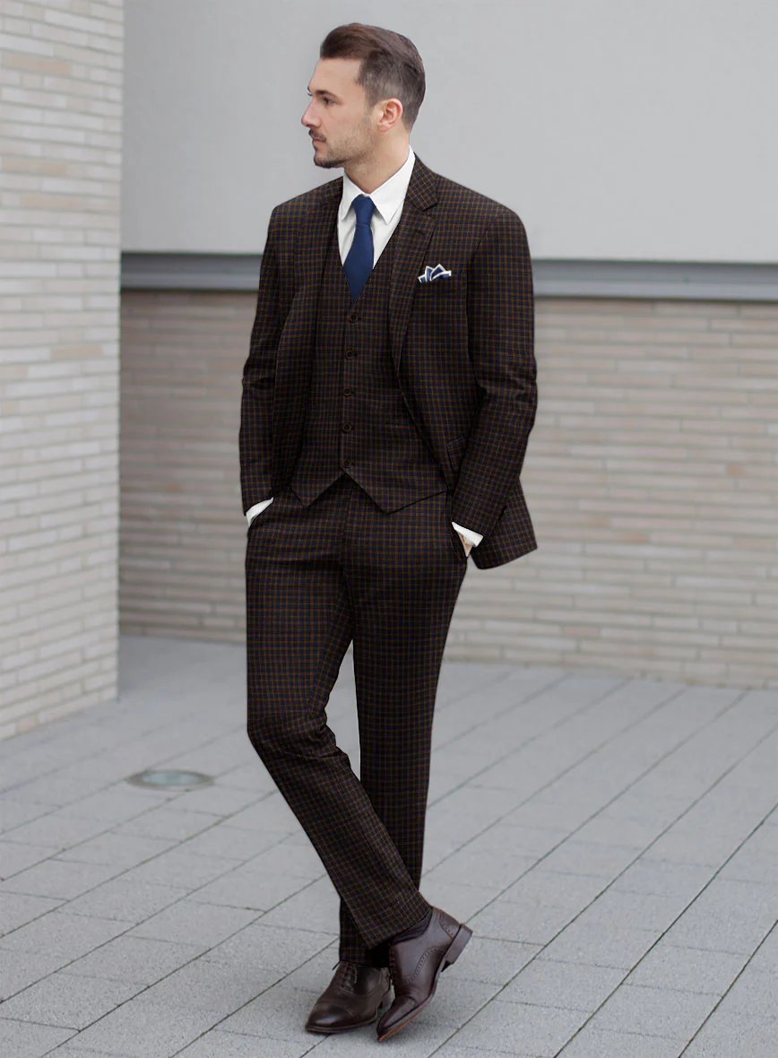 Reda Bistre Checks Wool Suit - Image 2