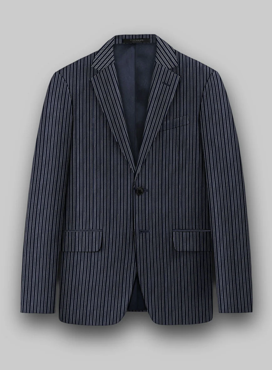 Reda Bravon Dark Blue Stripe Wool Suit - Image 3