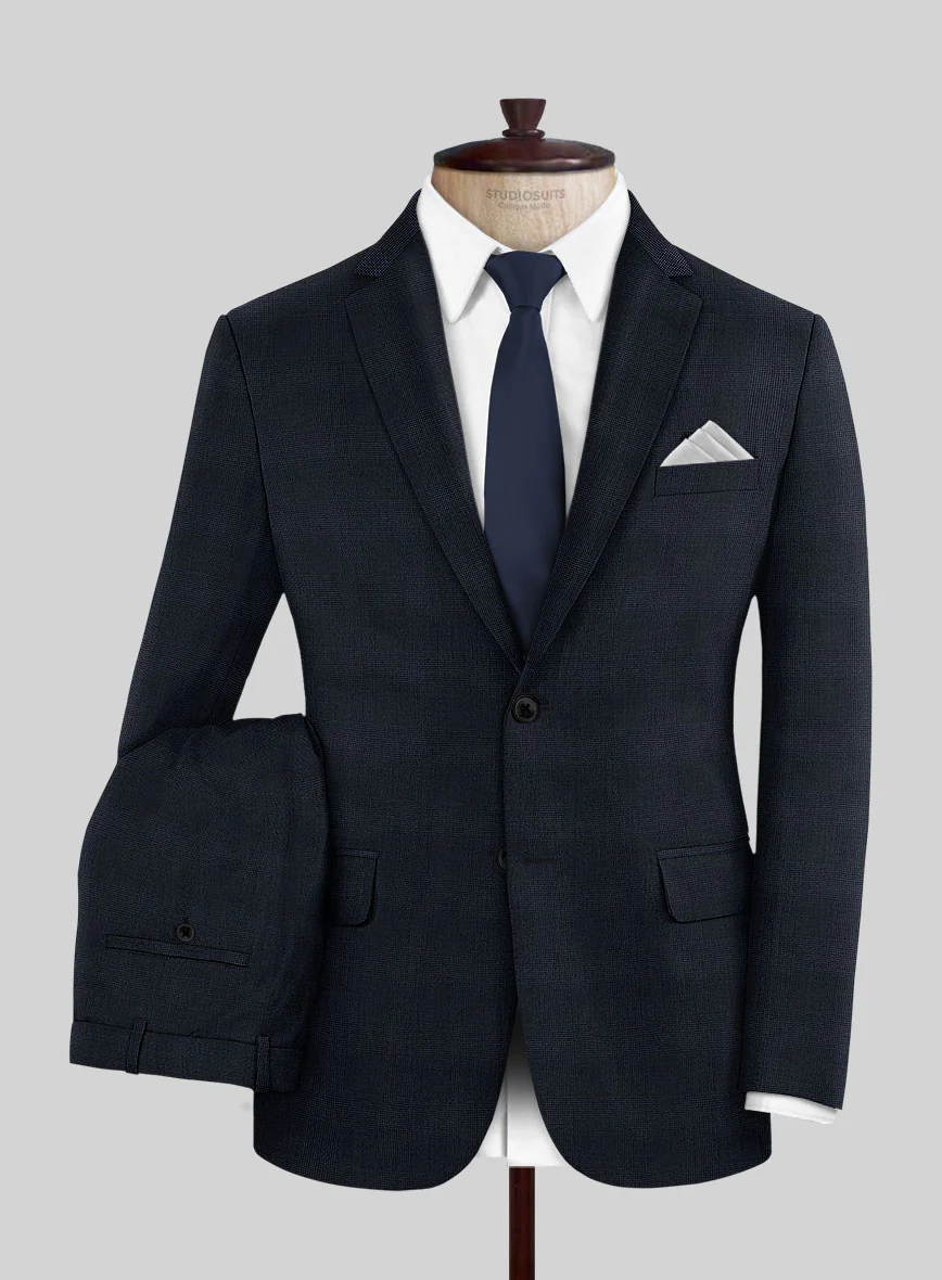Reda Cashmere Blue Prince Of Wales Wool Suit