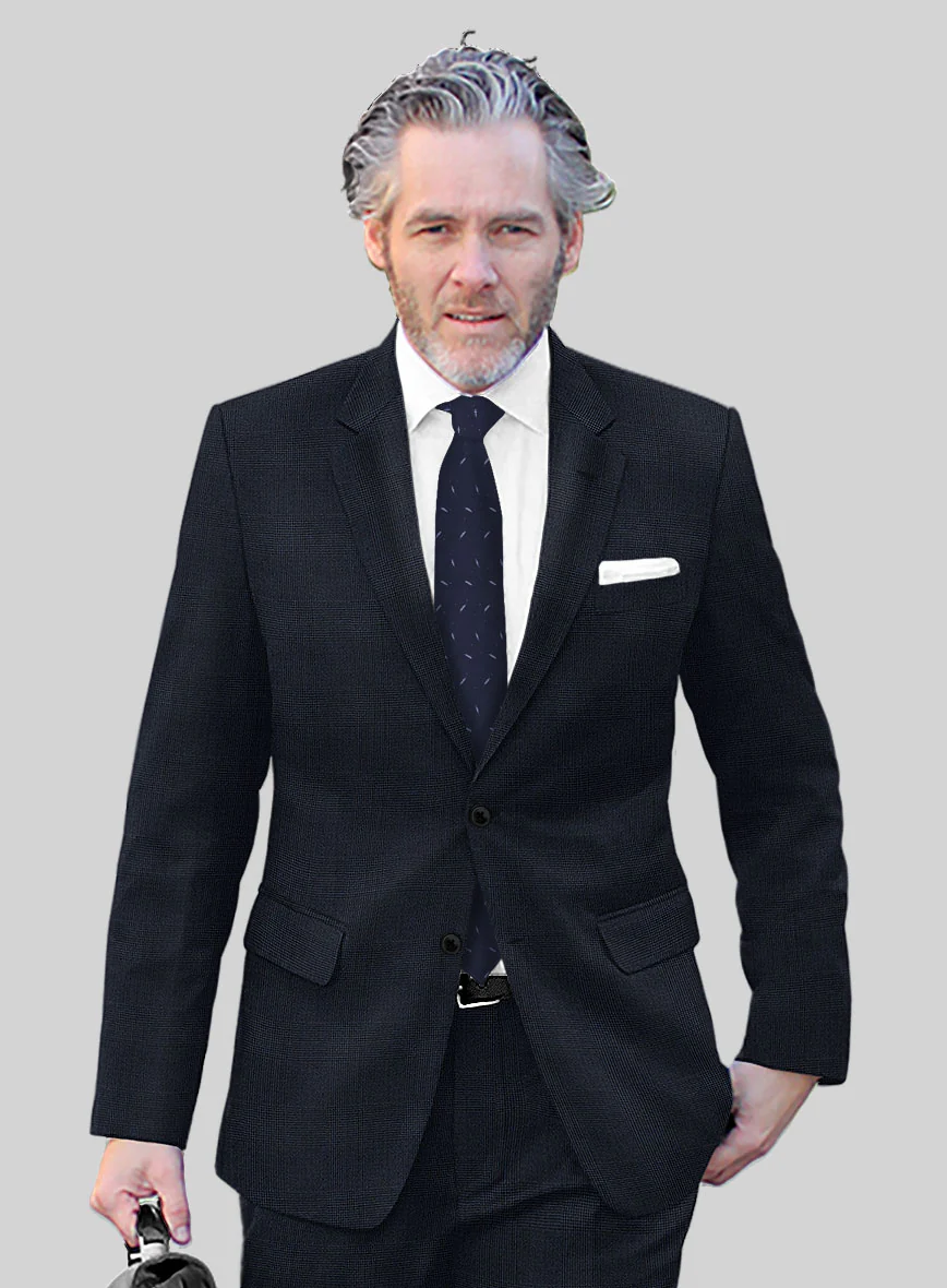 Reda Cashmere Blue Prince Of Wales Wool Suit - Image 5