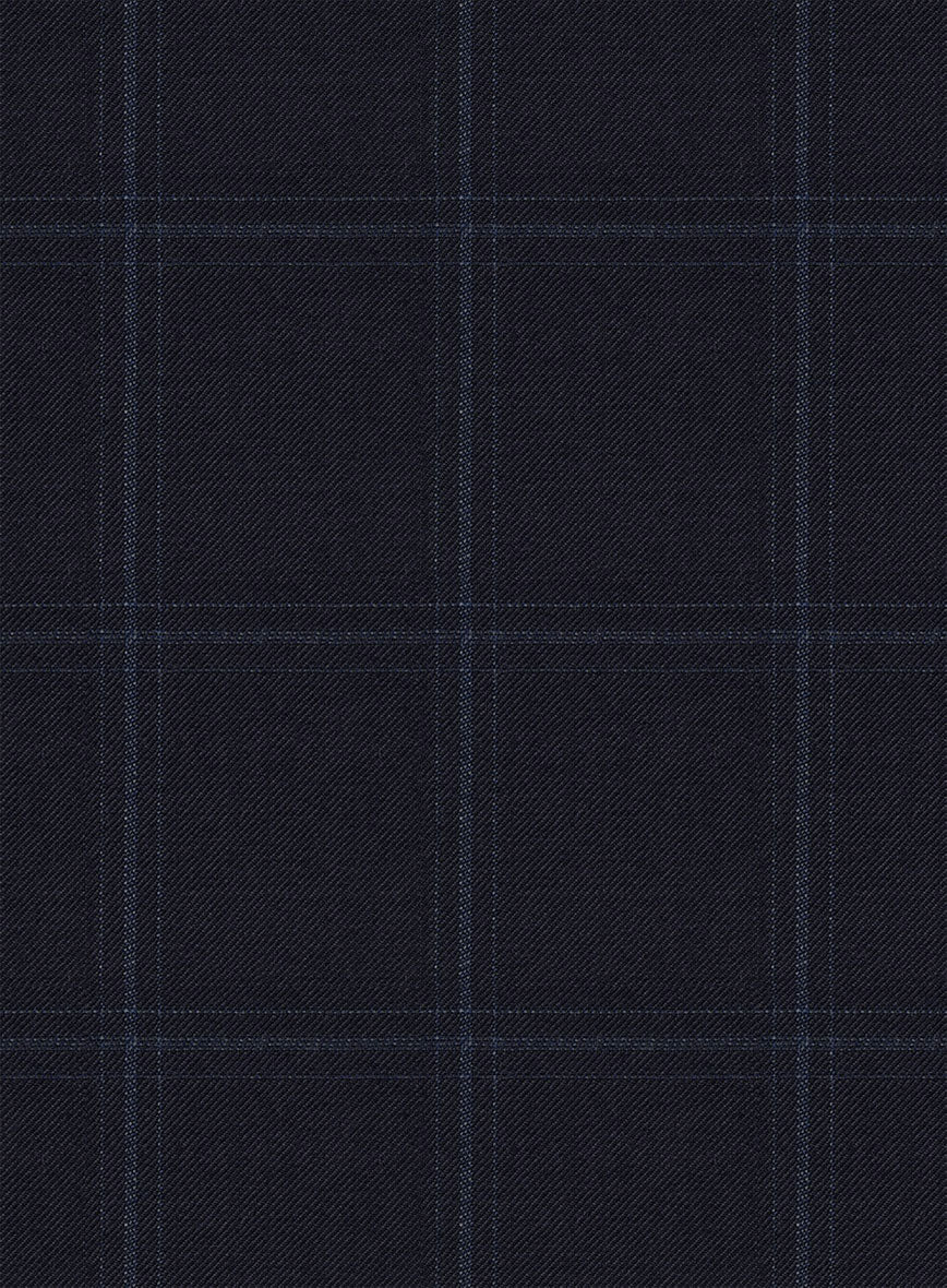 Reda Cashmere Blue Windowpane Wool Suit - Image 7