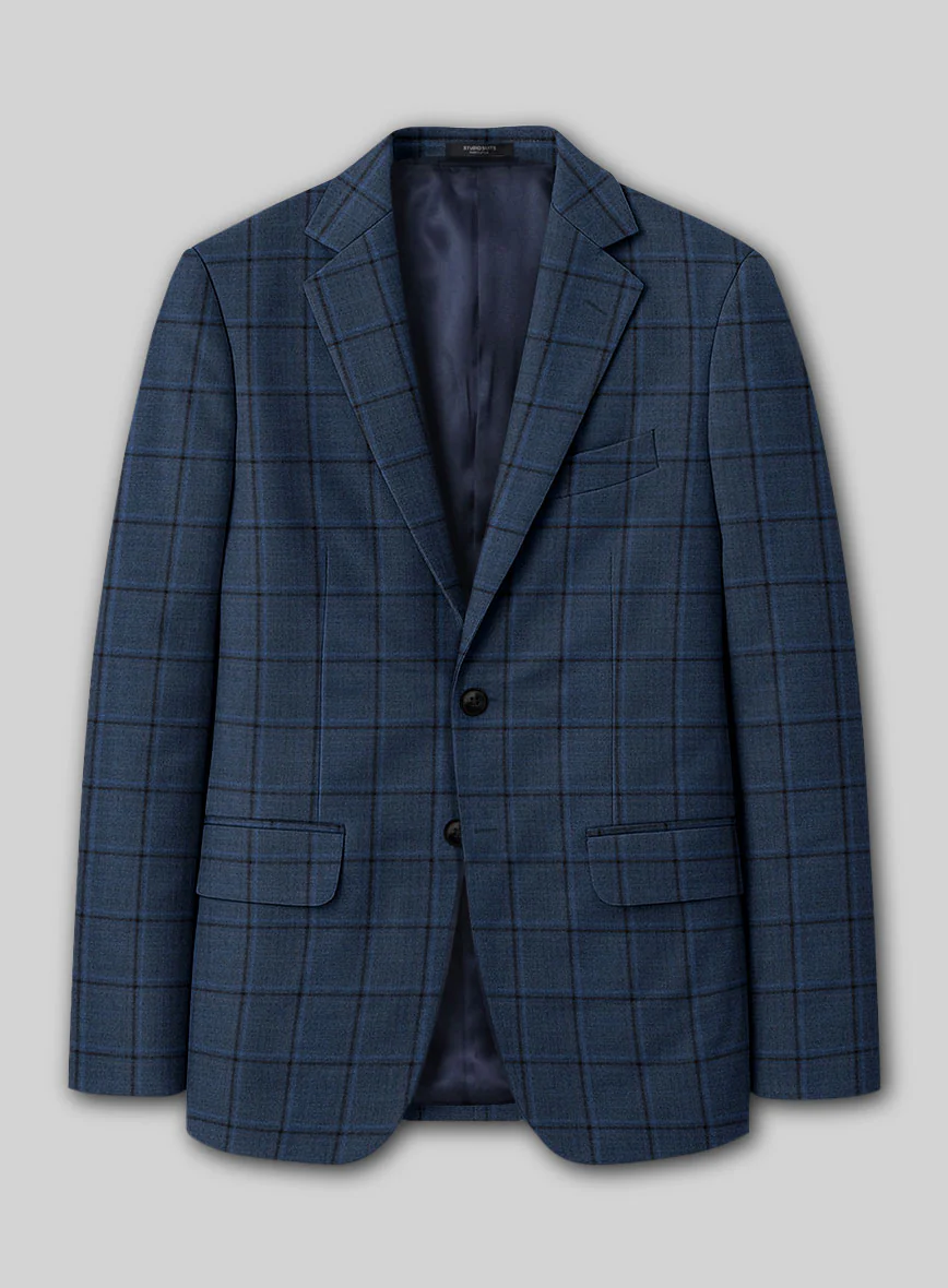 Reda Casi Blue Checks Wool Suit - Image 3