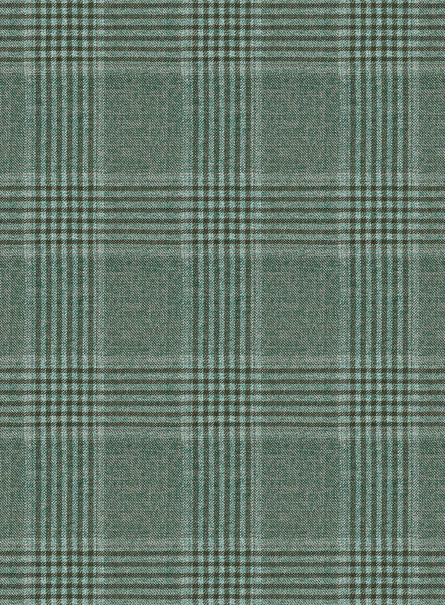 Reda Celadon Green Checks Wool Jacket - Image 2