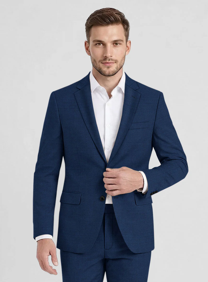 Reda Cobalt Blue Wool Jacket - Image 2