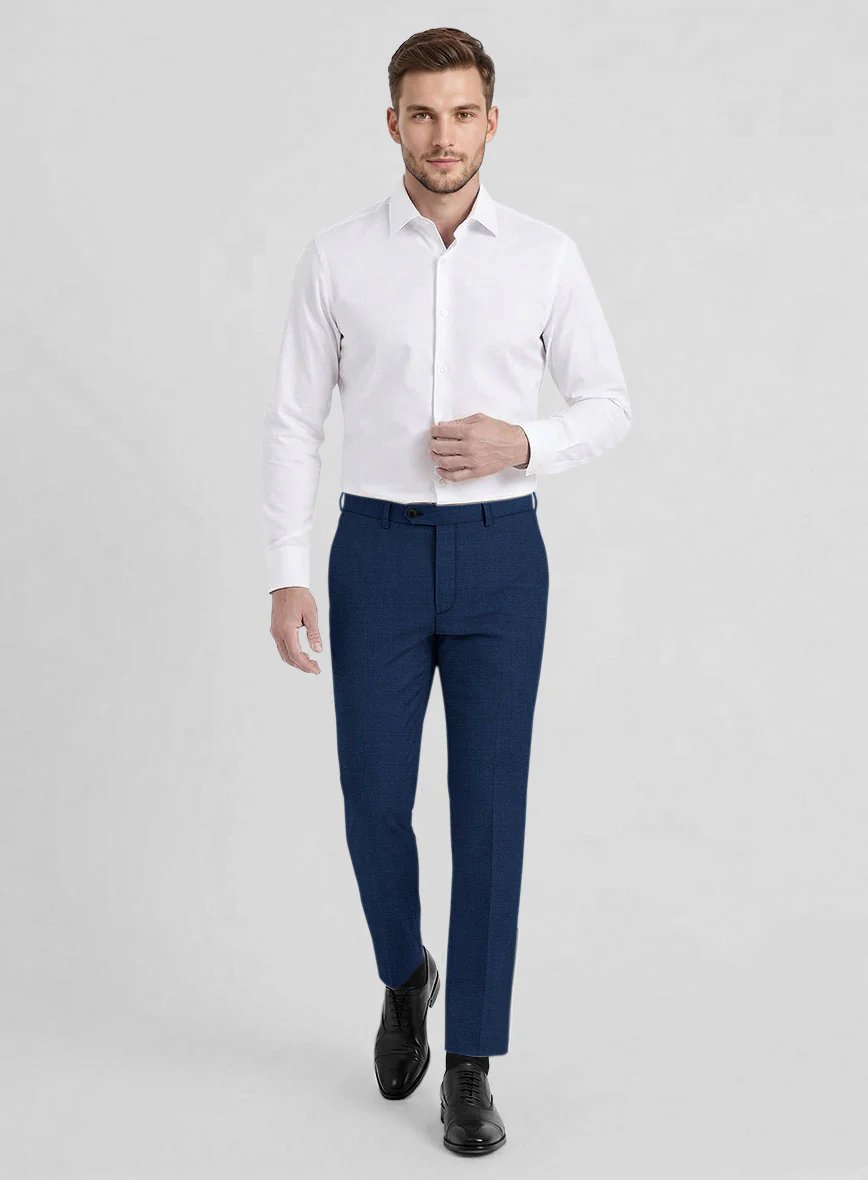 Reda Cobalt Blue Wool Pants - Image 3
