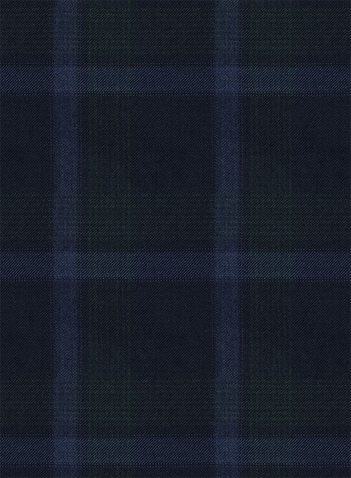 Reda Dark Blue Checks Wool Jacket - Image 2