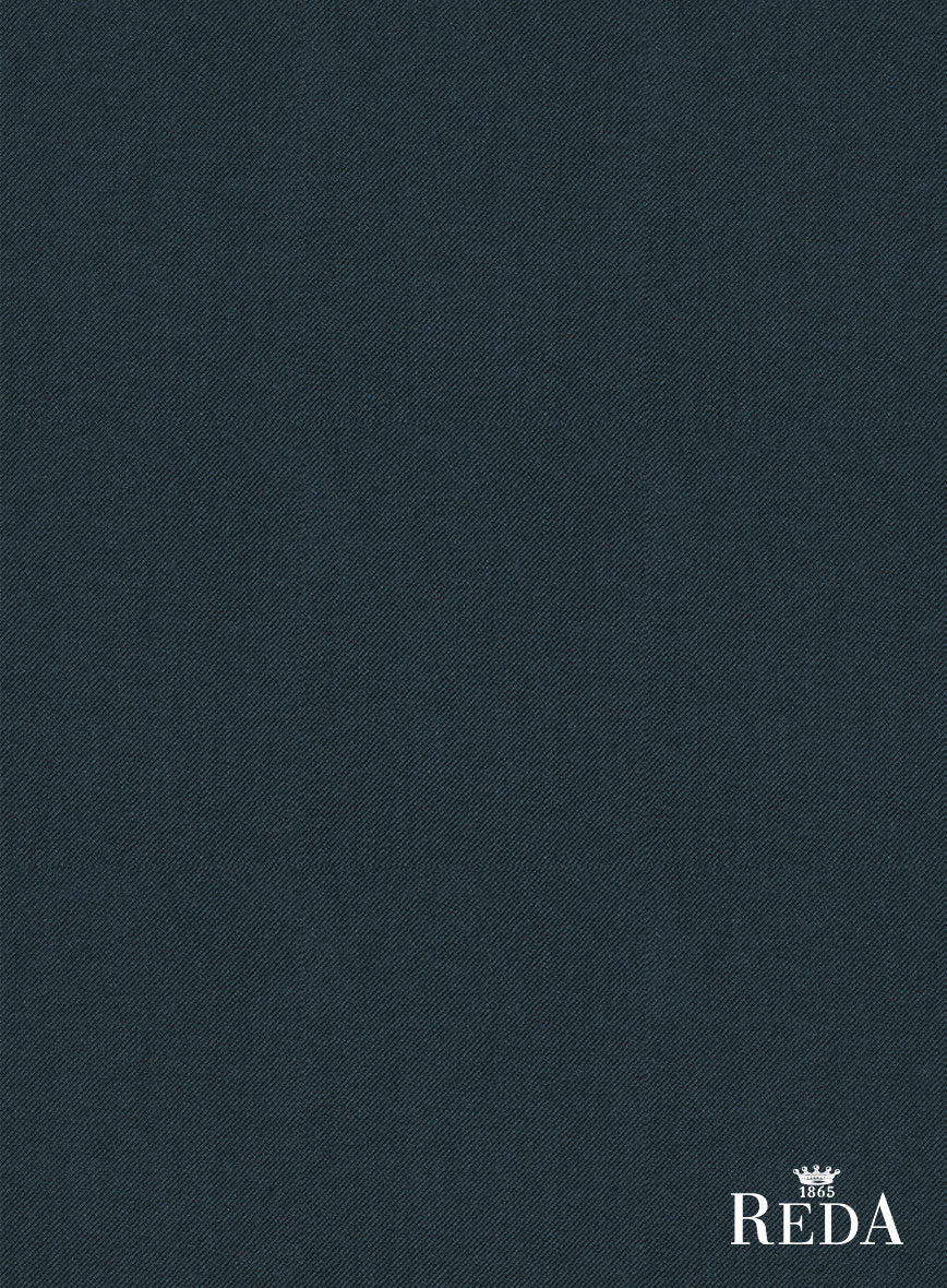 Reda Dark Teal Blue Wool Pants - Image 4