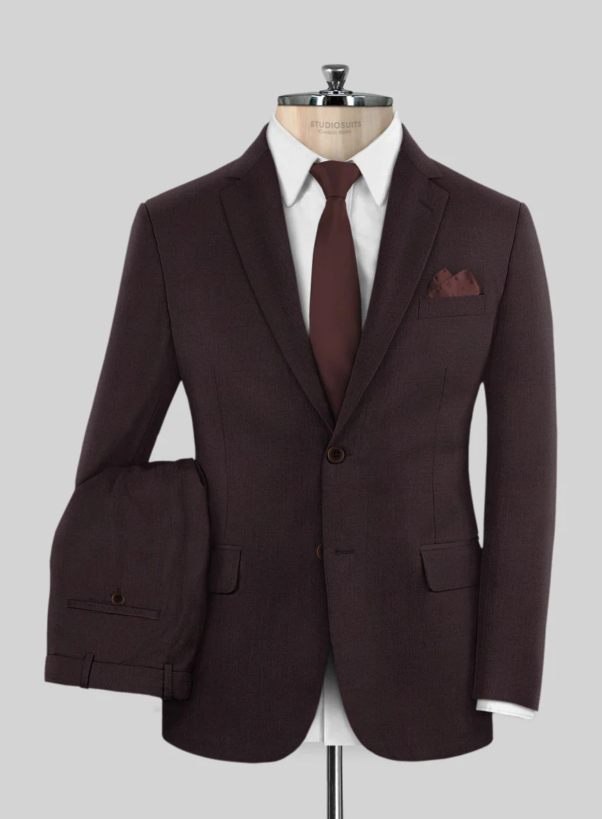 Reda Dark Wine Wool Suit - Image 2