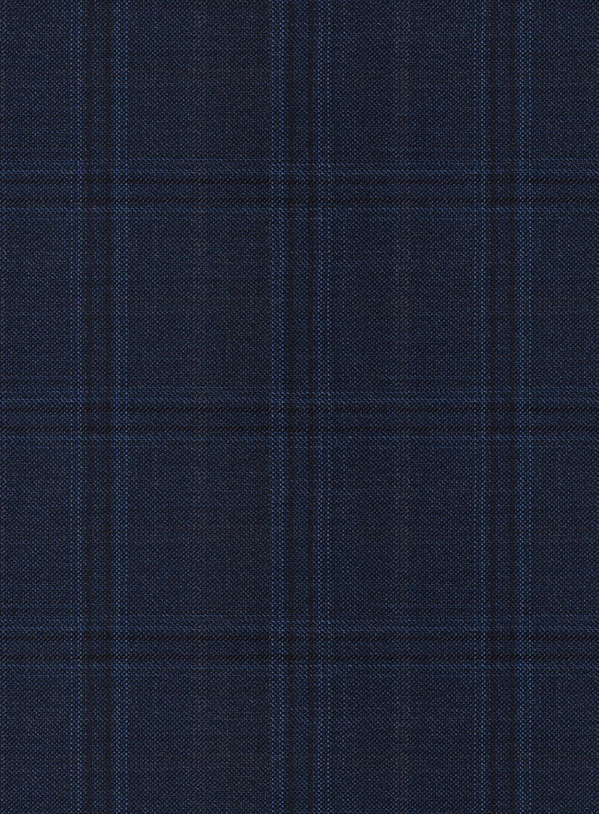 Reda Deep Cove Blue Checks Wool Jacket - Image 2