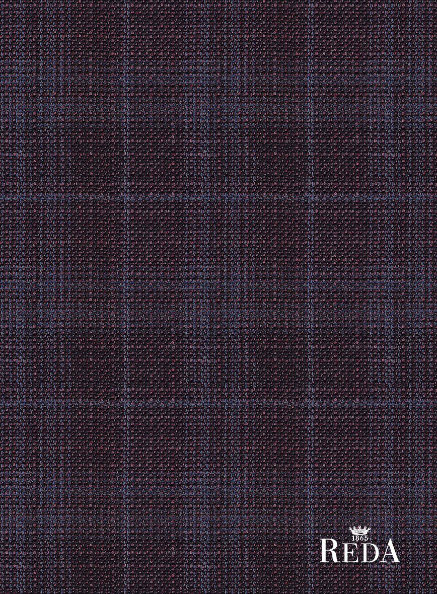 Reda Delgue Purple Checks Wool Jacket - Image 3