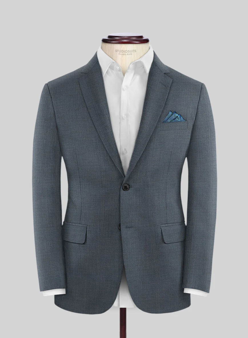Reda Denim Blue Wool Suit - Image 3
