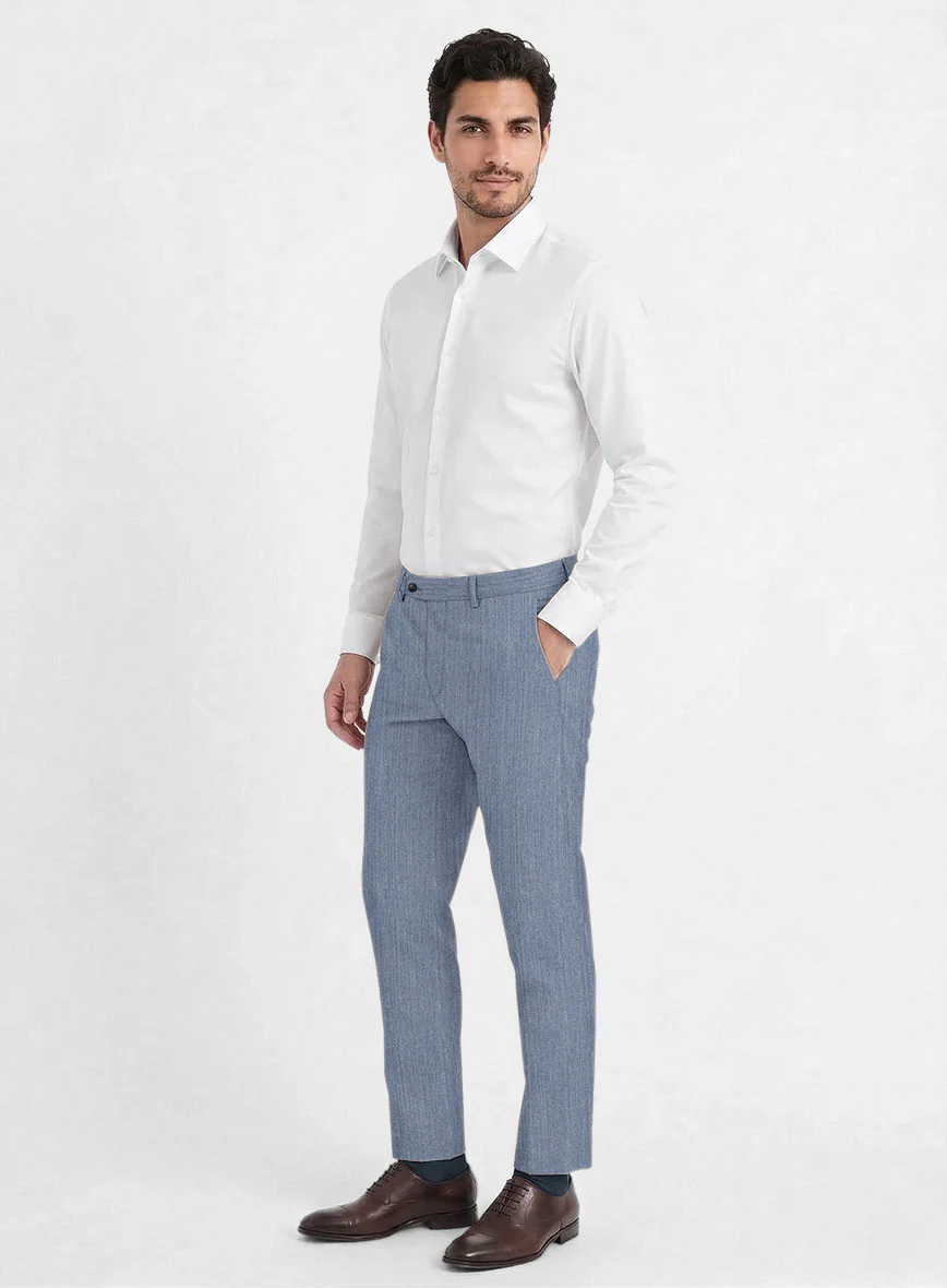 Reda Denim Light Blue Wool Suit - Image 5