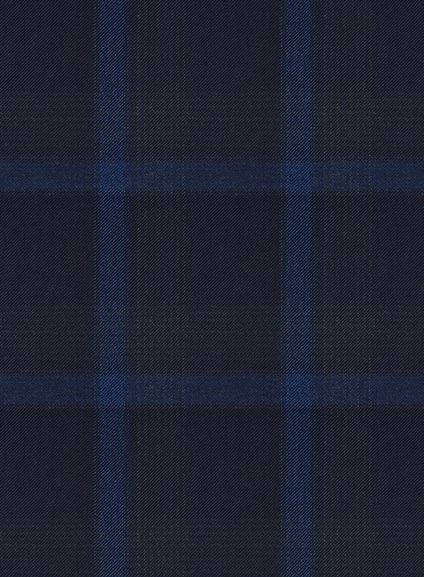 Reda Diesel Blue Checks Wool Suit - Image 6