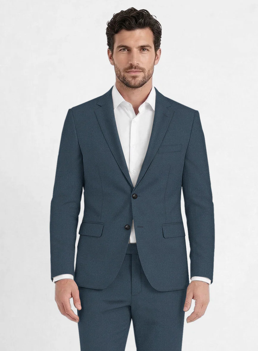 Reda Ebony Blue Wool Jacket - Image 2