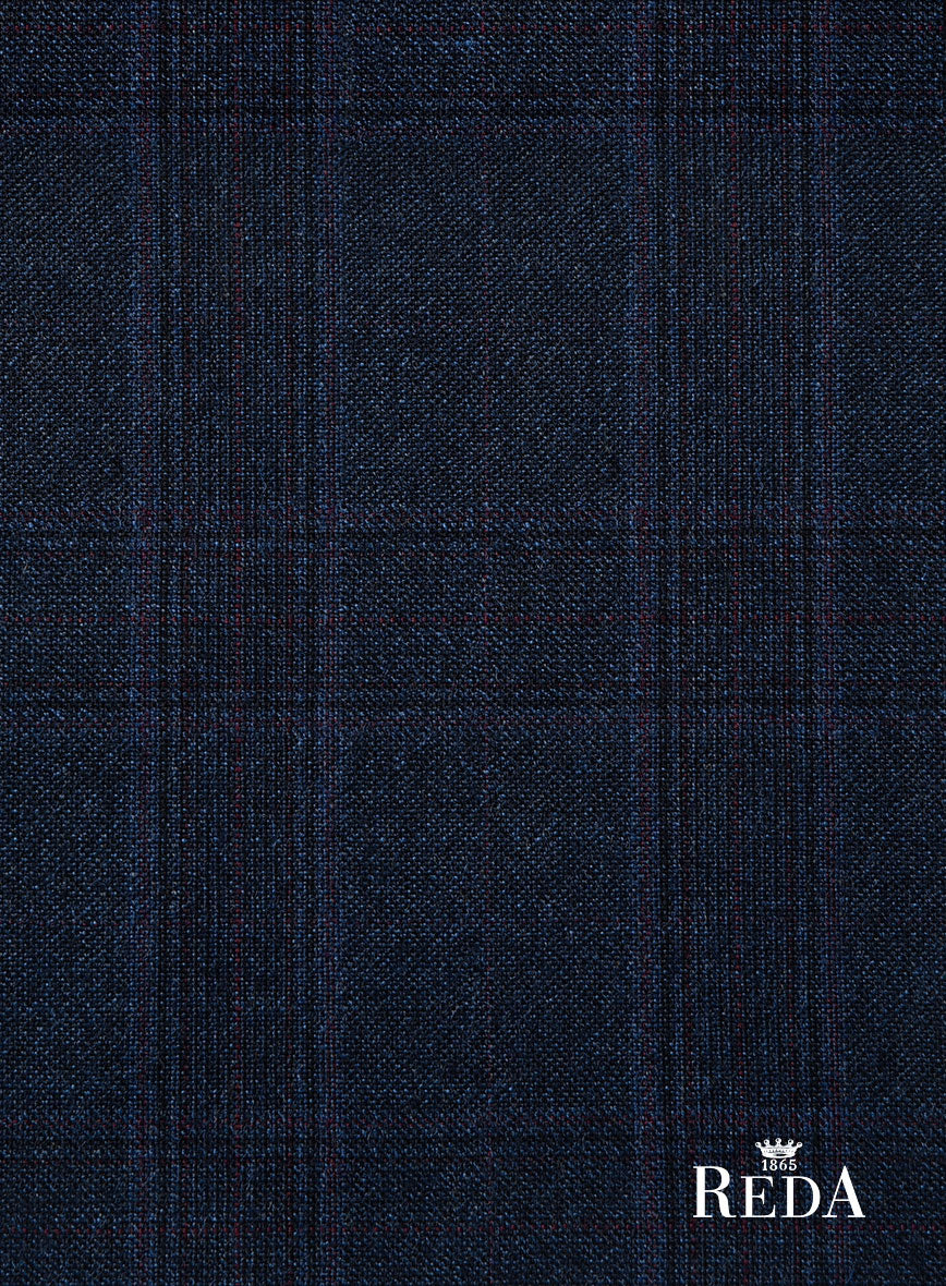Reda Elian Blue Checks Wool Jacket - Image 3