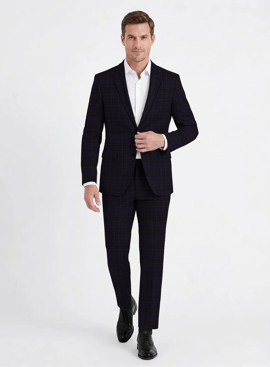 Reda Eralto Purple Checks Wool Suit