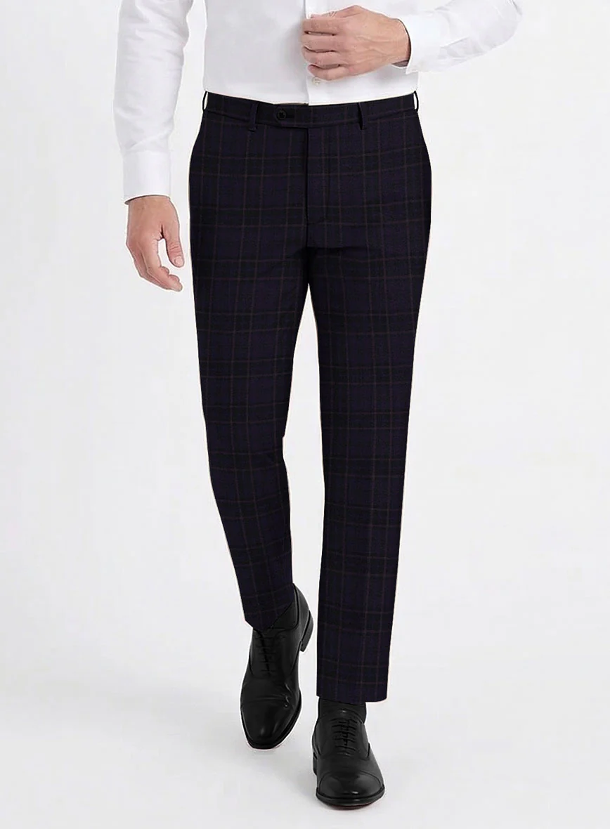 Reda Eralto Purple Checks Wool Suit - Image 5