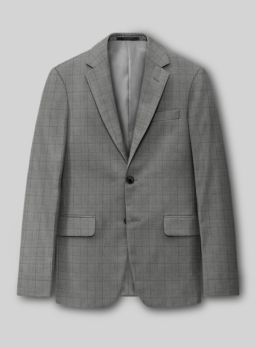Reda Erlon Gray Checks Wool Jacket