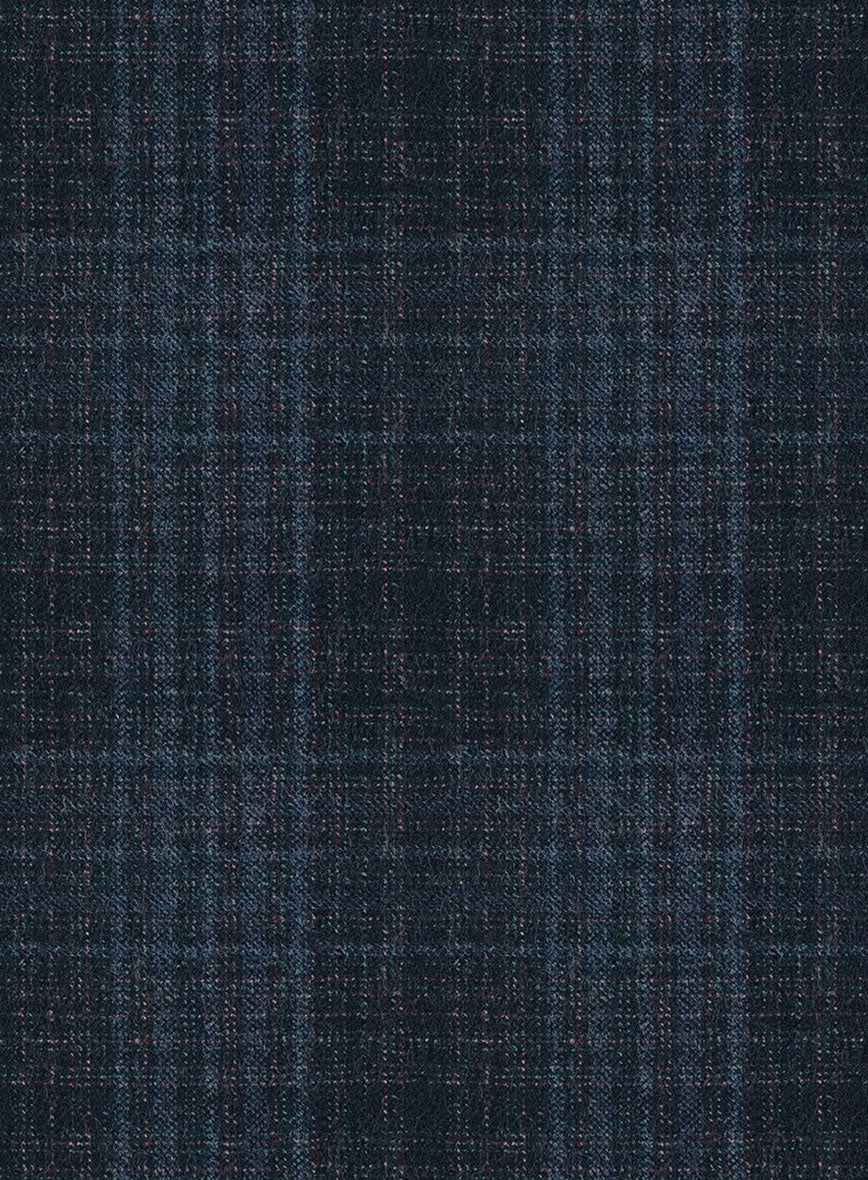 Reda Faruco Blue Checks Wool Pants - Image 3