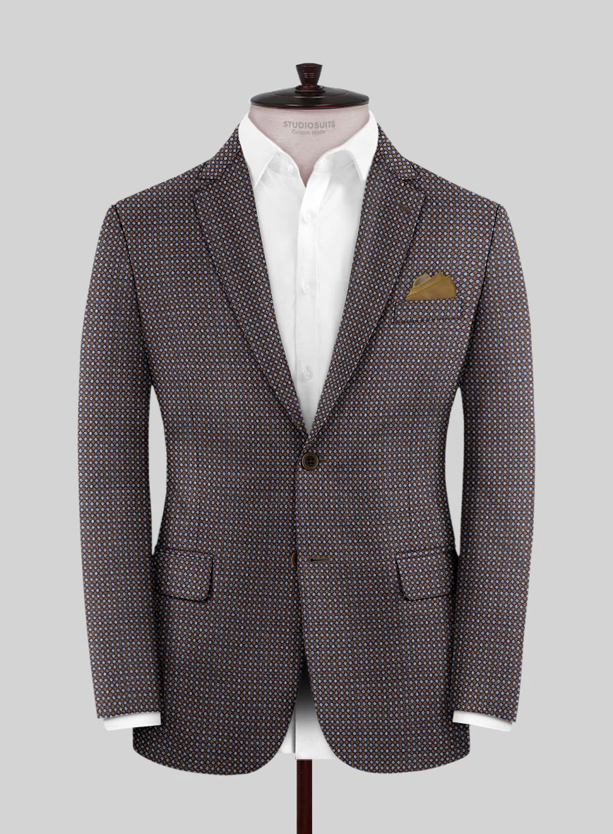 Reda Filibe Honey Comb Brown Wool Suit - Image 3