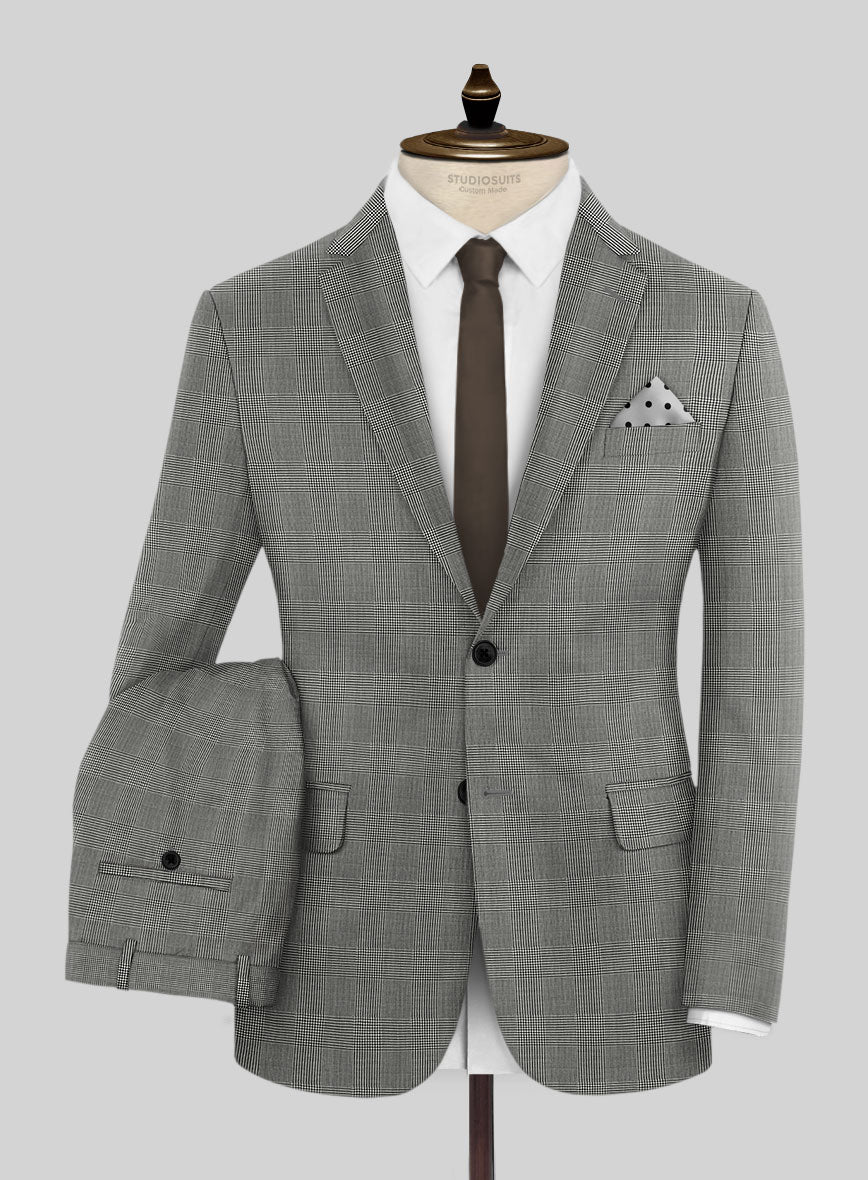 Reda Fivaro Black Checks Wool Suit - Image 2