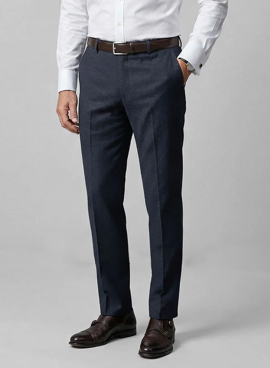 Reda Flannel Bont Blue Wool Pants
