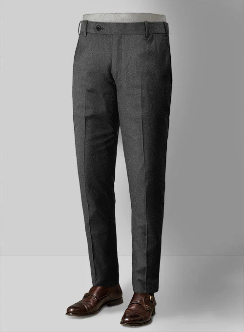 Reda Flannel Charcoal Wool Suit - Image 3