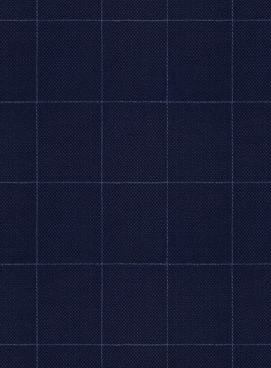 Reda Flexo Blue Checks Wool Jacket - Image 3