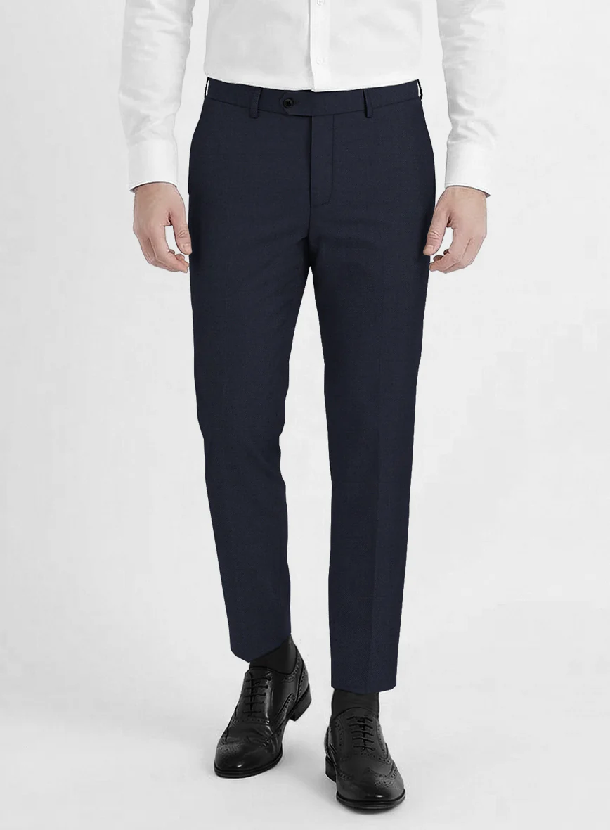 Reda Flexo Dark Midnight Blue Wool Pants