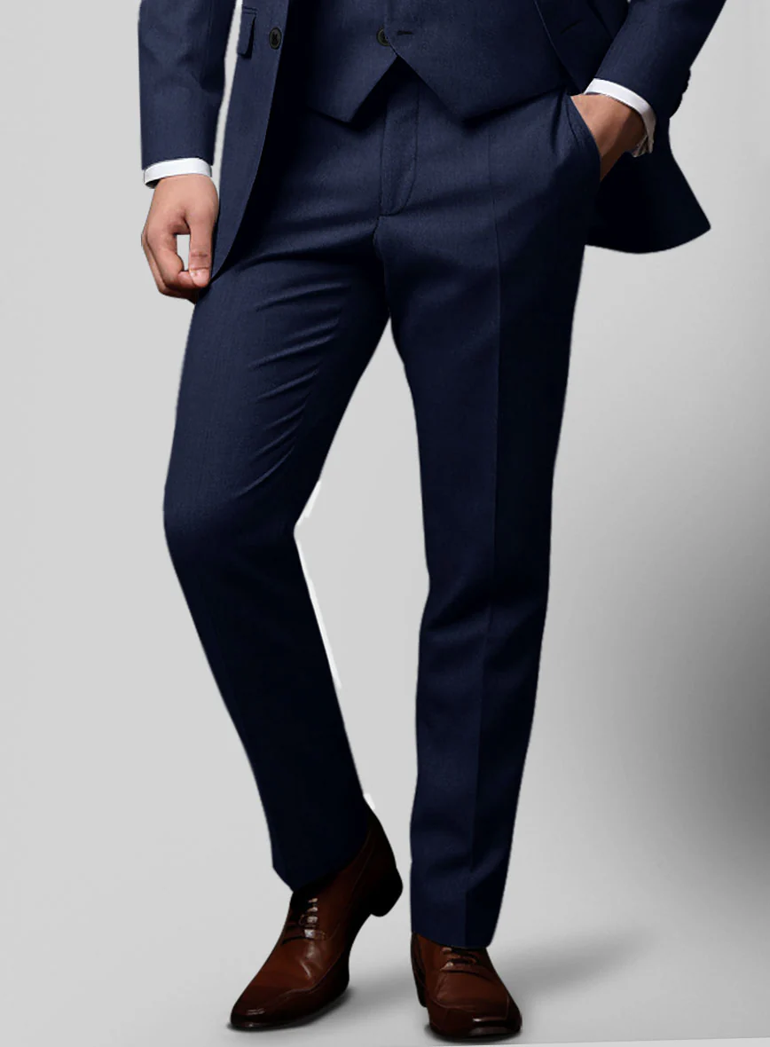 Reda Gem Blue Pure Wool Pants - Image 2